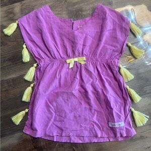 RuffleButts 0-12 month lavender swim cover up